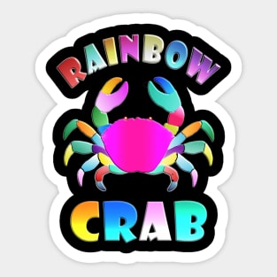 Rainbow Crab Sticker